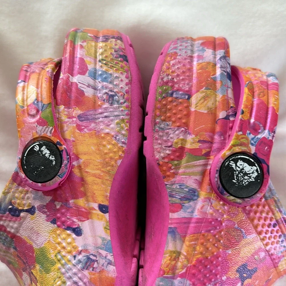 CROCS Kids Multicolor Pink Clogs Size 10 C Unisex - Picture 10 of 11